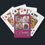 Design Your Own 4 Photo Personalized Name Spielkarten<br><div class="desc">Unleash your creativity with our Design Your Own 4 Photo Personalized Name Poker Cards! These custom playing cards allow you to upload and showcase four of your favorite photos, making game night even more special and memorable. Perfect for poker enthusiasts, family gatherings, or as a unique gift for any occasion,...</div>