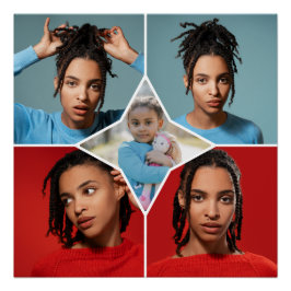 Design Your Own 5 Photo Collage Poster
