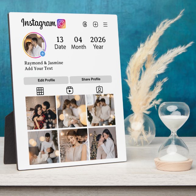 Design Your Own 7 Photo Collage Fotoplatte (Seite)