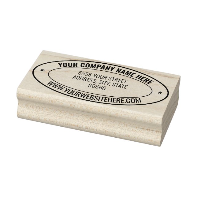 Design Your Own Address Oval Rubber Stamp Example Gummistempel (Stempel)