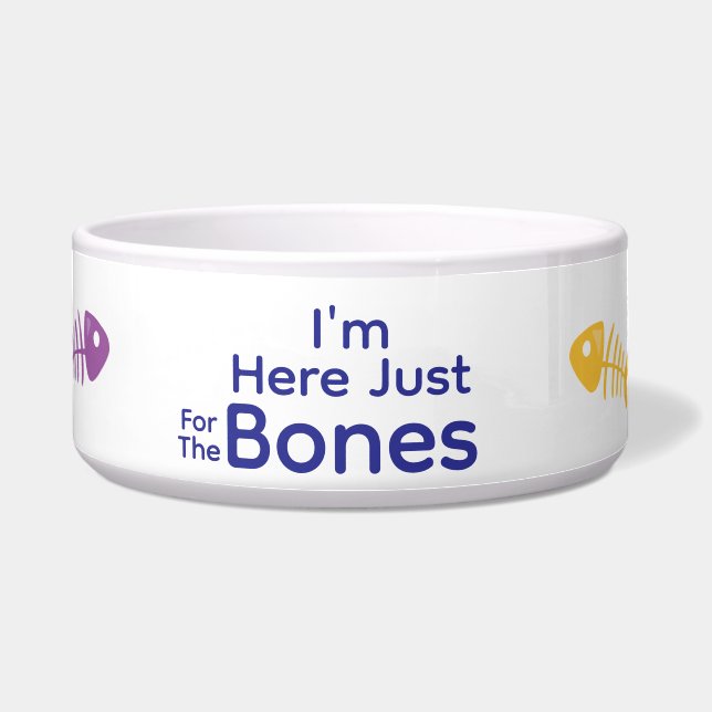 Design Your Own Cat Food Bowl - Fish Bone Napf (Vorderseite)