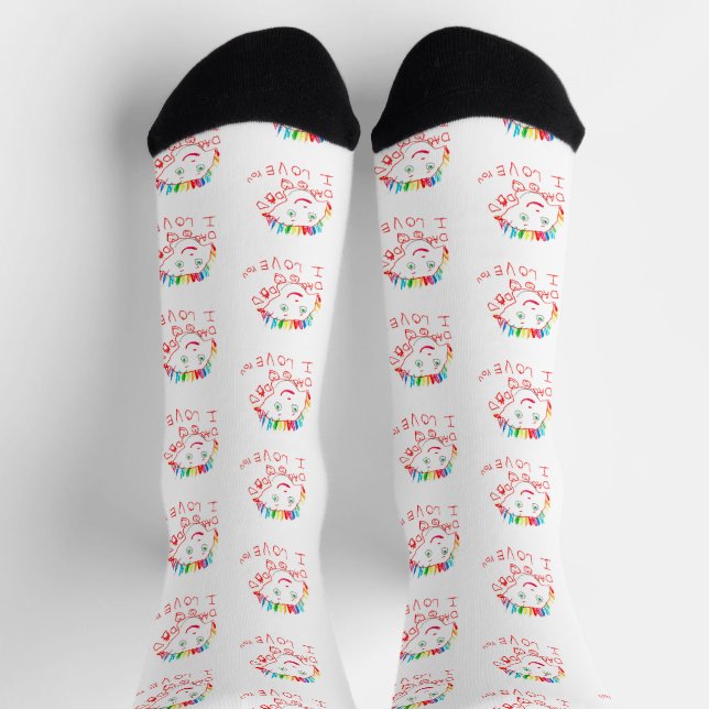 Design Your Own Custom Socks with Your Child's Art Socken (Oben)