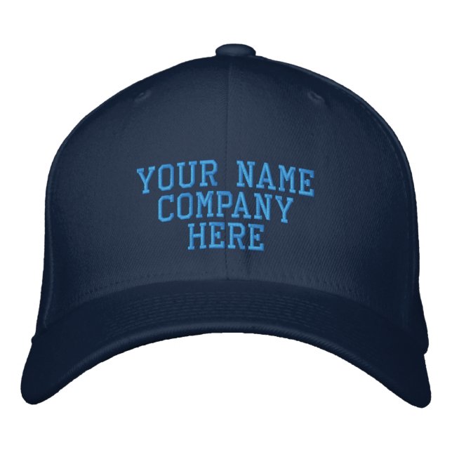 Design Your Own Embroidered Text Baseball Hats Bestickte Baseballkappe (Vorderseite)