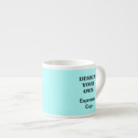 Design Your Own Espresso Cup - Light Blue