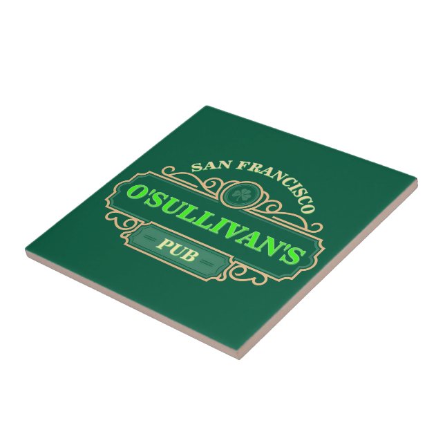 Design Your Own Green Irish Pub San Francisco Beer Fliese (Seite)