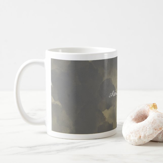 Design Your Own Mug with Personal Text & Colors Kaffeetasse (Mit Donut)