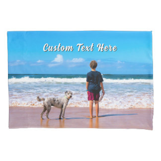 Design Your Own Pet Photo Pillow Cases Custom Text Kissenbezug