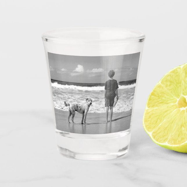Design Your Own Pet Photo Shot Glass Schnapsglas (Vorderseite)