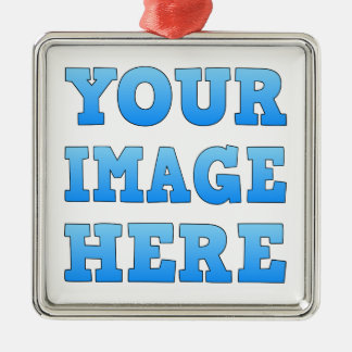 Design Your Own Premium Square Ornament Aus Metall