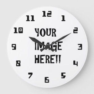 Design your own Round (Large) Wall Clock Große Wanduhr