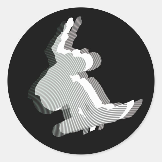 Designaufkleber für Snowboard-Logos Runder Aufkleber (Vorderseite)