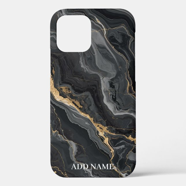 Designbeispiel für Luxus-Marmor - Name hinzufügen Case-Mate iPhone Hülle (Rückseite)