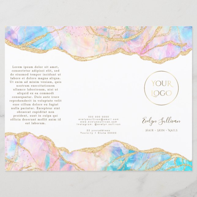 Designbroschüre Pastel Opal (Vorderseite)