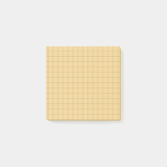 Designbüro für das gelbe gekreuzte Muster Post-it Klebezettel (Vorderseite)