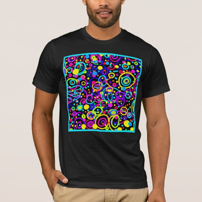 Designdesign in Neon Pattern T-Shirt (Vorderseite)