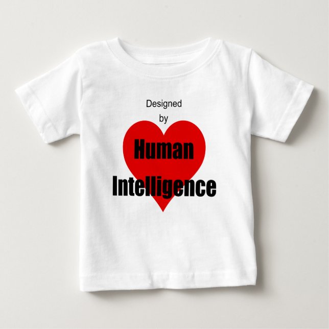 Designed by Human Intelligence Baby T-shirt (Vorderseite)