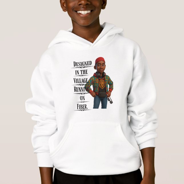 Designed In The Village,Pixarstyle 3D Hoodie (Vorderseite)