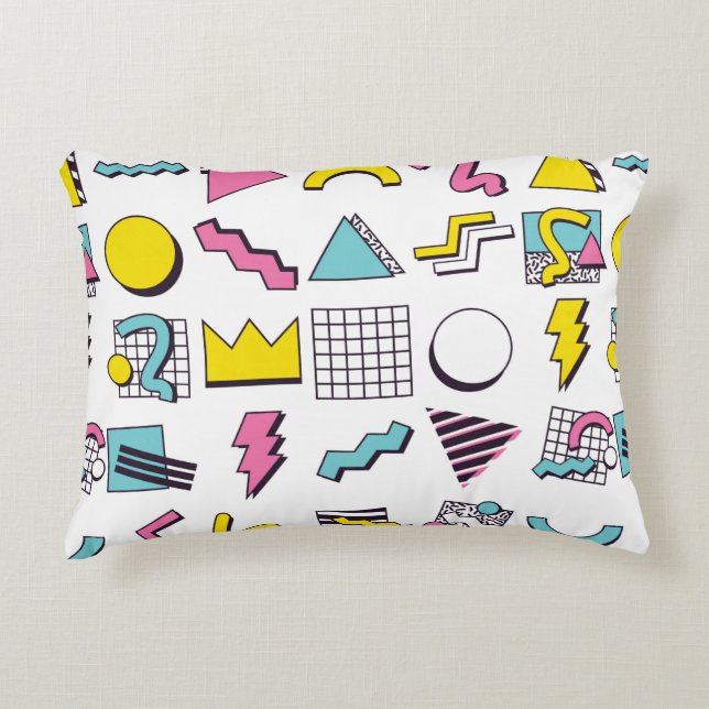 Designelemente für 90er-Pop-Memphis  Dekokissen (Vorderseite)