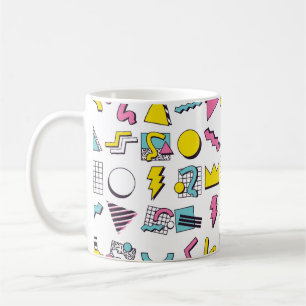 Designelemente für 90er-Pop-Memphis  Kaffeetasse