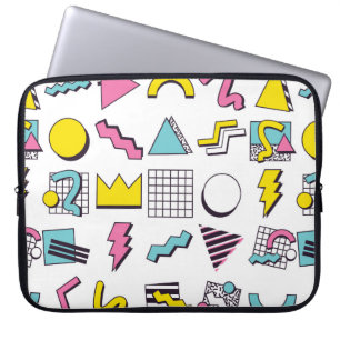 Designelemente für 90er-Pop-Memphis  Laptopschutzhülle
