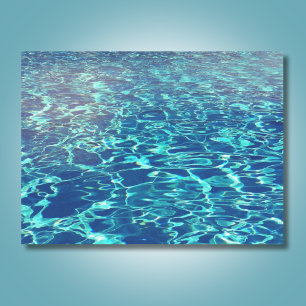 Designer Aqua Pool Wellenwasser Seidenpapier