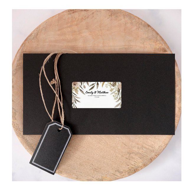 Designer Aquarell-Blume Rücksendeadressen-Aufklebe Adressaufkleber (Von Creator hochgeladen)