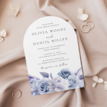 Designer Arch Dusty Blue Floral Wedding