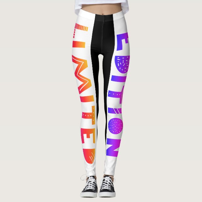 Designer | BEGRENZTE AUSGABE | Farbenfroher Sports Leggings (Vorderseite)