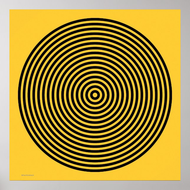 Designer Black and Yellow Poster (Vorne)