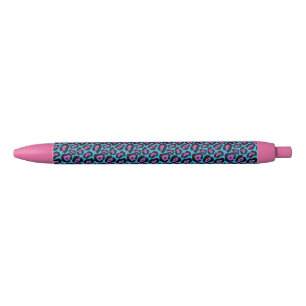 Designer-blaue/rosa Leopard-Druck-Stifte Kugelschreiber