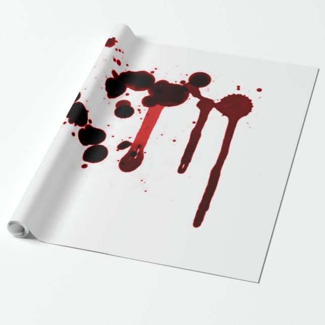 Designer Blood Spritzer Geschenkpapier (Ungerollt)