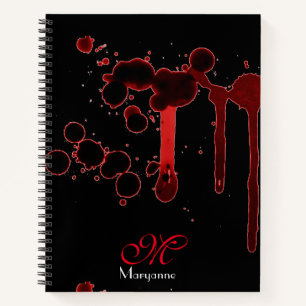 Designer Blood Spritzer Notizbuch