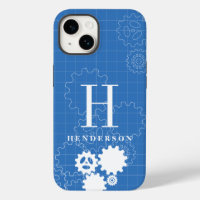 Designer Blueprint Style Custom Monogram | Name