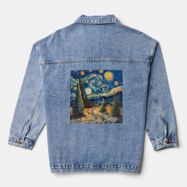 Designer Christmas Denim Jacket Jeansjacke (Rückseite)