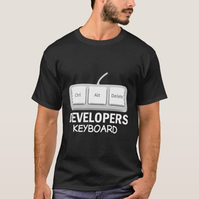 Designer-Designstile für Keyboard-Coding T-Shirt (Vorderseite)