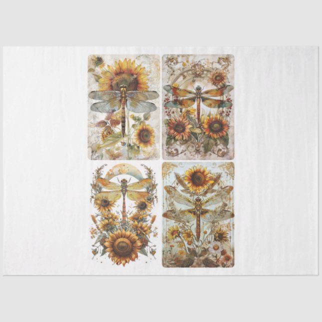 Designer Dragonflies Seidenpapier (Vorderseite)