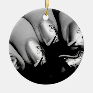 Designer Fingernails Keramik Ornament