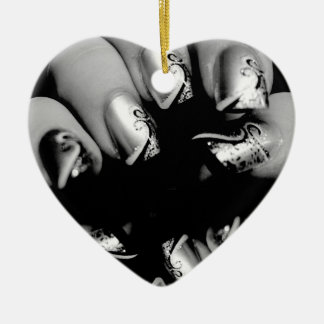 Designer Fingernails Keramik Ornament