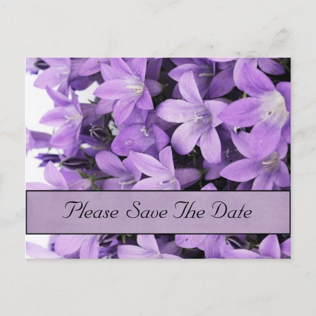 DESIGNER FLORAL SAVE THE DATE POSTCARDS ANKÜNDIGUNGSPOSTKARTE (Vorderseite)