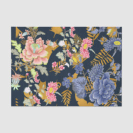 Designer Florals mit Gold Leaf Decoupage Seidenpapier