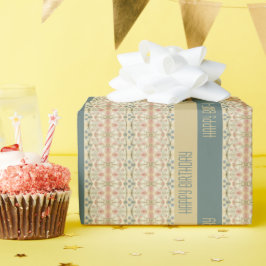 Designer für Rosa und blaue Blumen Geschenkpapier