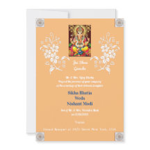 Designer Ganesha Indian Wedding Einladung