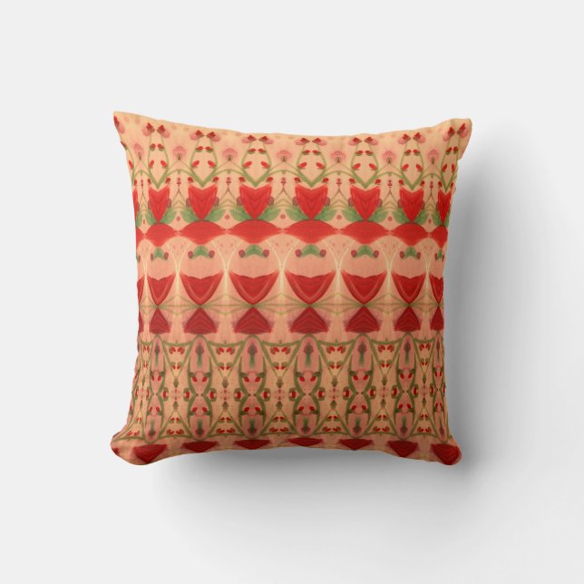 Designer Gemustert mit Rot Kissen (Vorderseite)