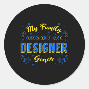 Designer Genes Down Syndrome Awareness Chromosome Runder Aufkleber