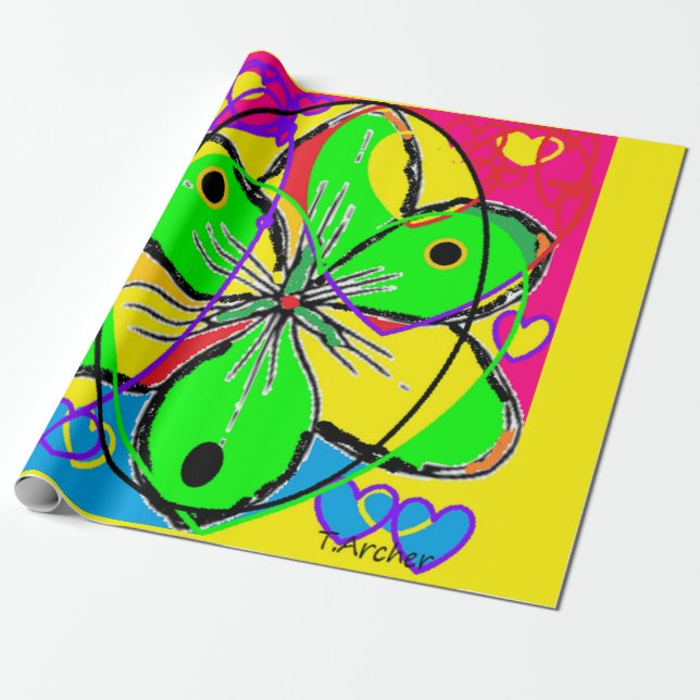 Designer-Geschenkabdeckung extravagant, auch in le Geschenkpapier (Ungerollt)