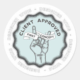 Designer gewinnt #1 runder aufkleber