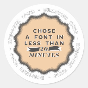 Designer gewinnt #2 runder aufkleber