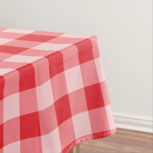 Designer Gingham Muster rot-weiß Tischdecke