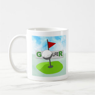 Designer-Golfspieler-Tasse Kaffeetasse