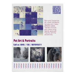 Designer Great Dane Welpenposter Poster